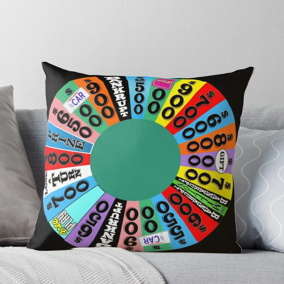 

Wheel with prizes, $ amounts Throw Pillow Luxury Pillow Cover Sofas Covers