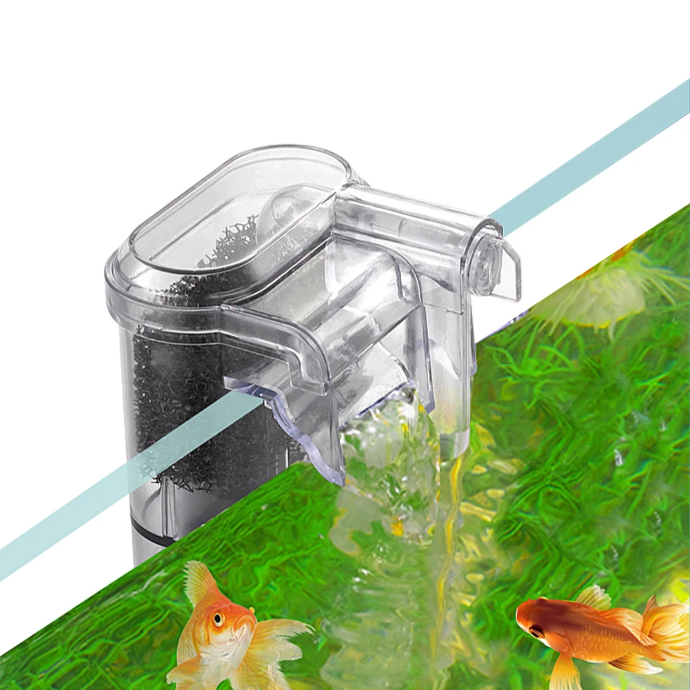Fish Tank Suspended Filter Water Purifier Adjustable Water Flow Hang Up Filter Water Pump USB Plug In Fish Tank Accessories