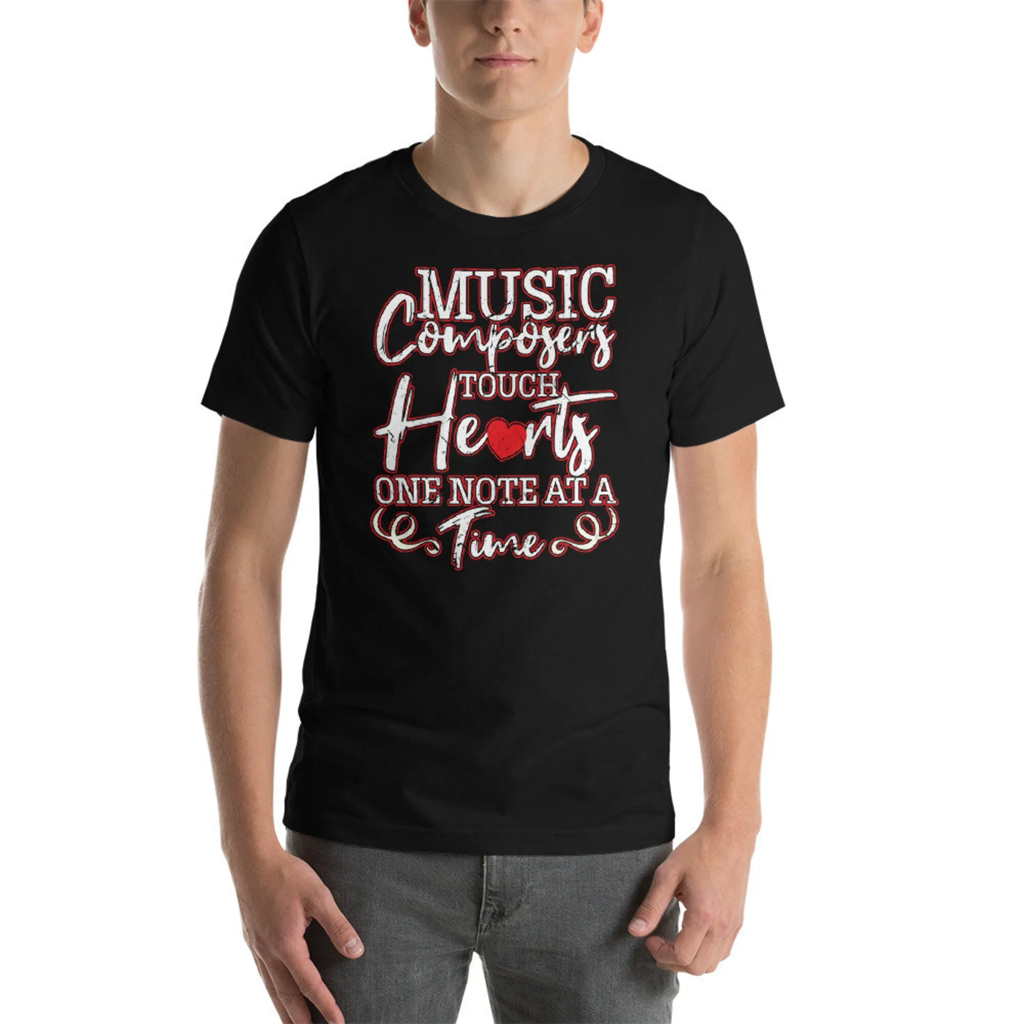 Compositions Musicali Touch Hearts One Note Alla Volta Musicista Songwriter Produttore T-Shirt Unisex