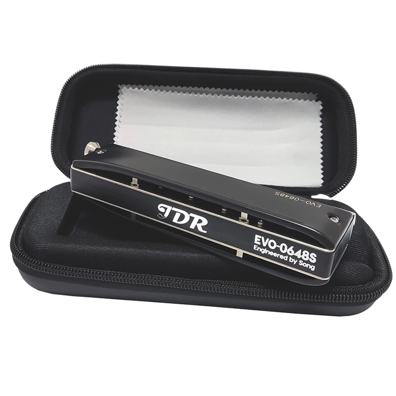 Chromatic Harmonica JDR Evolution EVO-0648S 12 Holes Mouth Organ