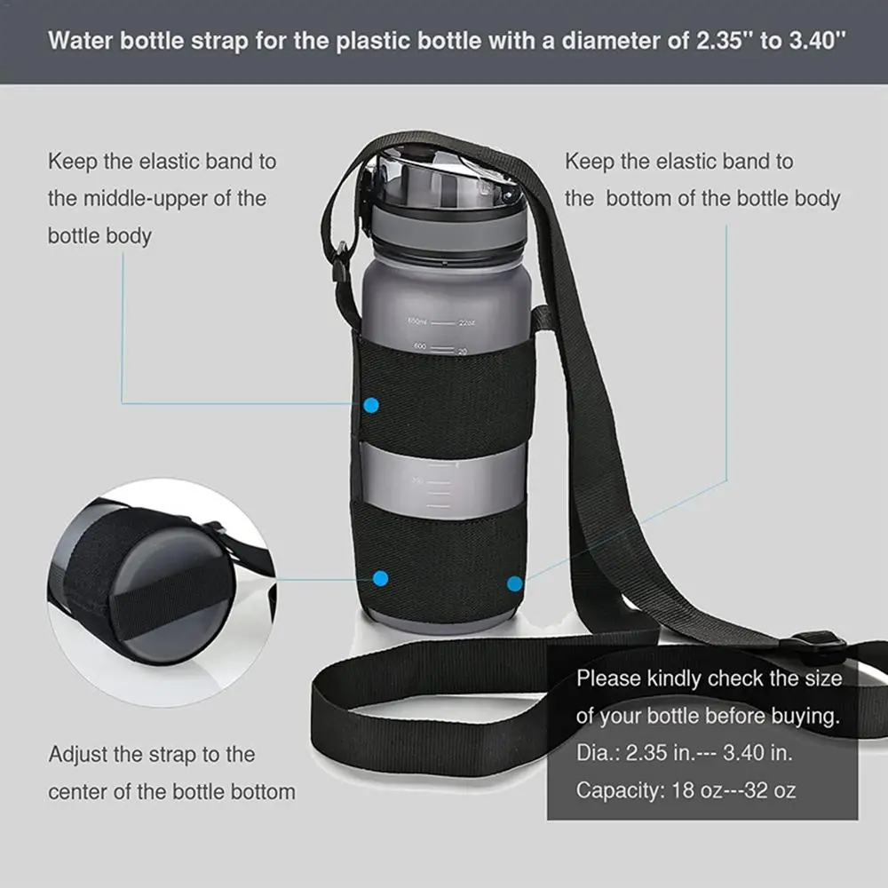 Water Bottle Carrier Holder Universal Hands Free Sling Strap For Bottles Outdoor Activities Supplies For Mountaineering Hiking