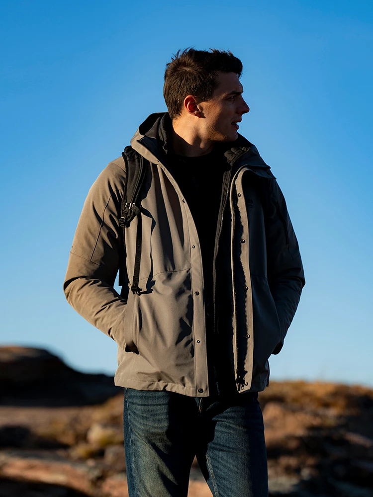 SIMWOOD 2024 Autumn New Oversize Hard Shell Water Repellent Rain Jacket Men Outdoor Hiking Coats 2