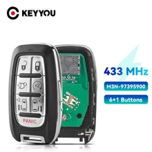 KEYYOU 433MHz M3N-97395900 68217832AC 4A Chip 6+1 Button Remote Car Key for Chyrsler Pacifica 2017 2018 2019 2020