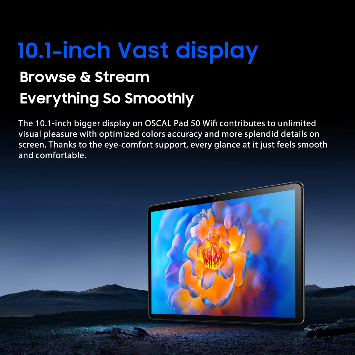 OSCAL Pad 50 WIFI Tablet, 10.1'' HD Display A133P Quad Core, up to 6GB RAM+64GB ROM 5100mAh Dual Speaker Android 13 Tablets WIFI