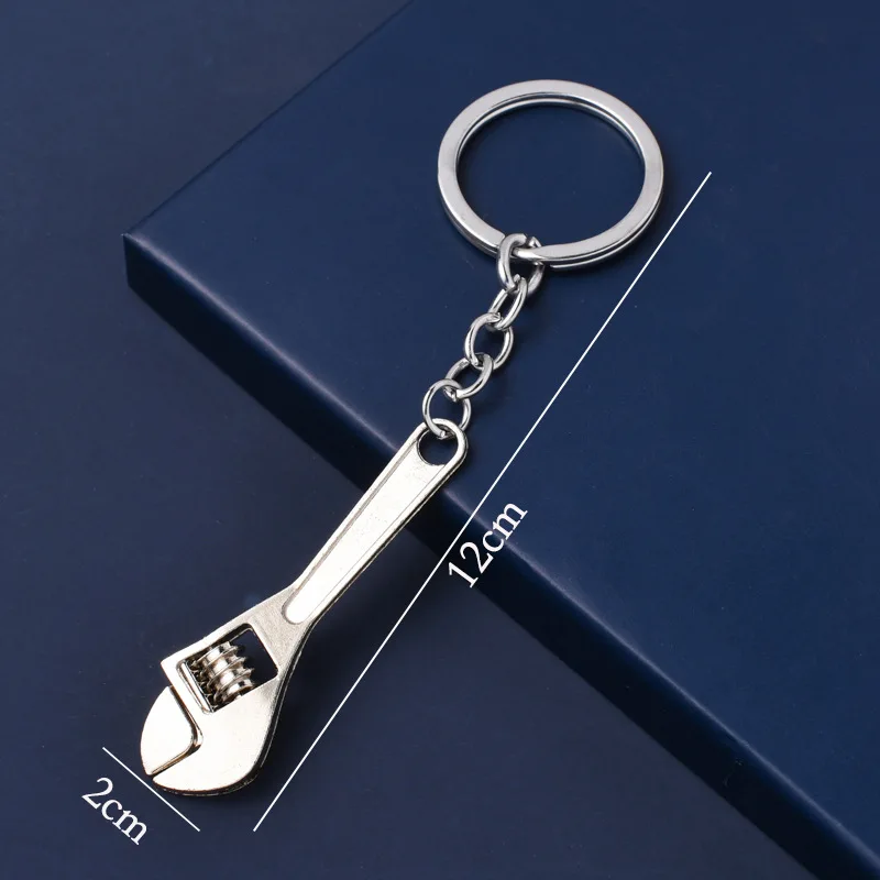 Metal Tools Model Keychain Pliers Spanner Vernier Caliper Saw Screw Driver Shovel Axe