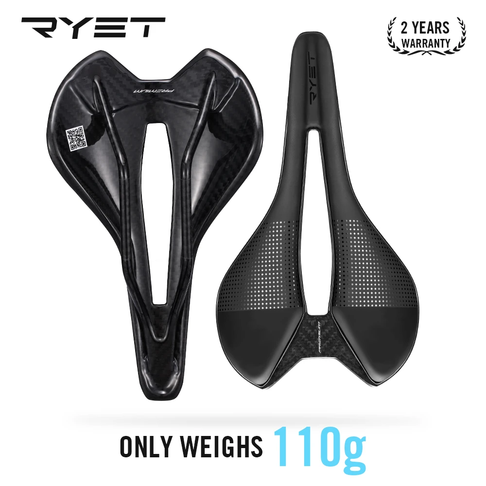 Ryet Full Carbon Bike Saddle Superlight Racing Bike Saddle 110g 7x9mm