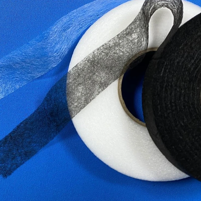 블랙 화이트 핫멜트 메쉬 인터라이닝 접착 원단 의류 다리미 밑단 테이프, 웹 DIY 재봉 액세서리, 70 야드
