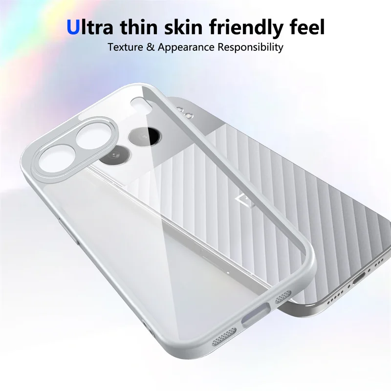 Shockproof Silicone TPU Bumper with Clear Back Hard Cover Phone Case