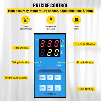 SucceBuy Hat Cap Heat Press 5.5 x 3.5 inch Heat Transfer Stamping Sublimation Machine Digital Display Clamshell DIY Advertising 4