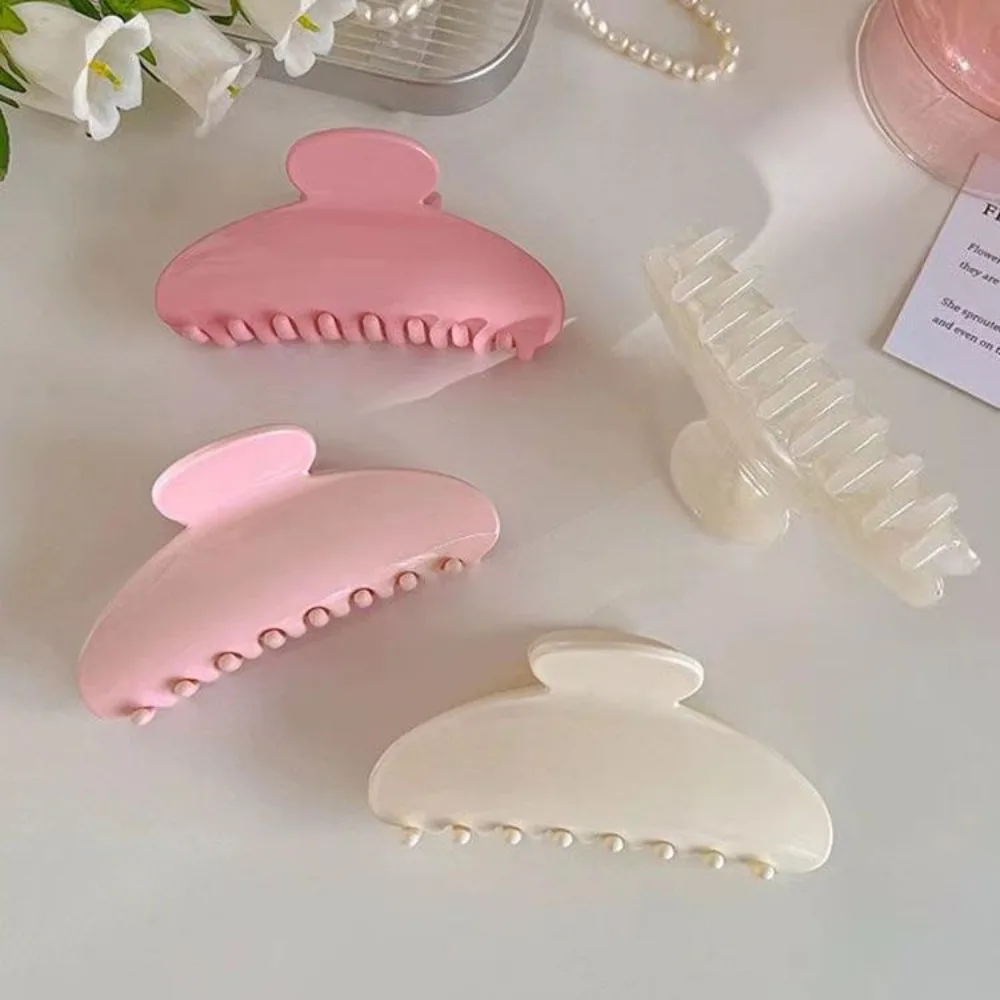 Französisch Einfarbig Temperament Halbkreis Große Haar Klaue Frauen Elegante Haar Clip Shark Clip Dame Haarspange Haar Zubehör – Detail 3