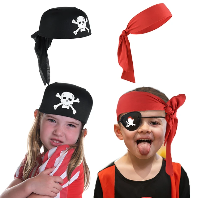 Halloween Pirate Hats Red Pirate Headscarf Adults And Kid