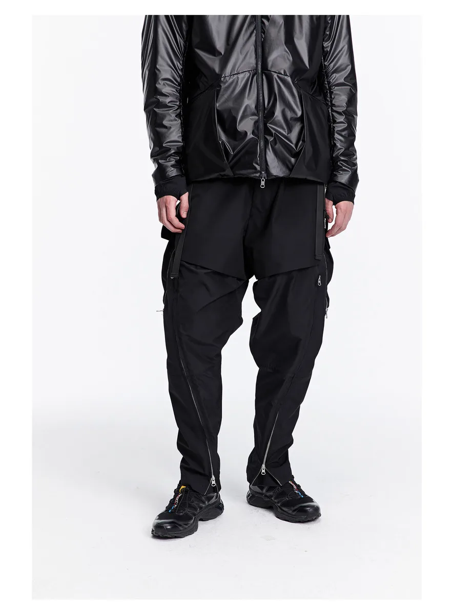 Reindee Lusion 22FW Multishape silver zipper cargo pants multiple pockets flexible adjustment techwear gorpcore