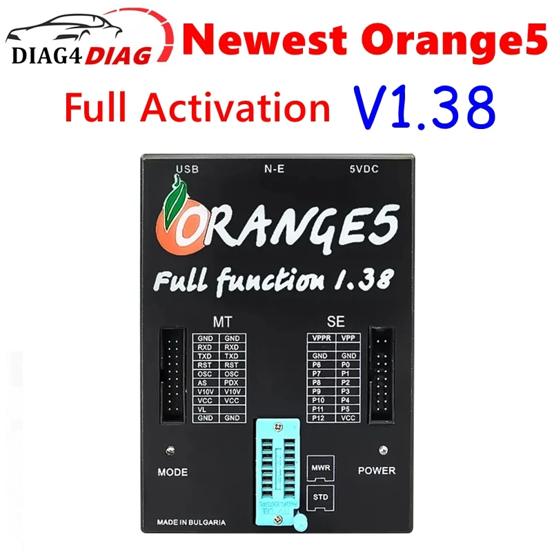 풀 어댑터가 있는 최신 Orange5 프로그래머, Orange5 V1.38 OBD2 자동 프로그래머, 풀 액티브