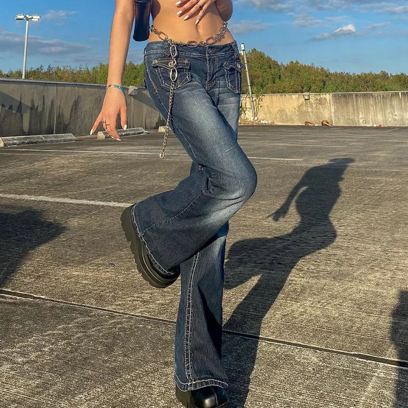 low waist flare jeans