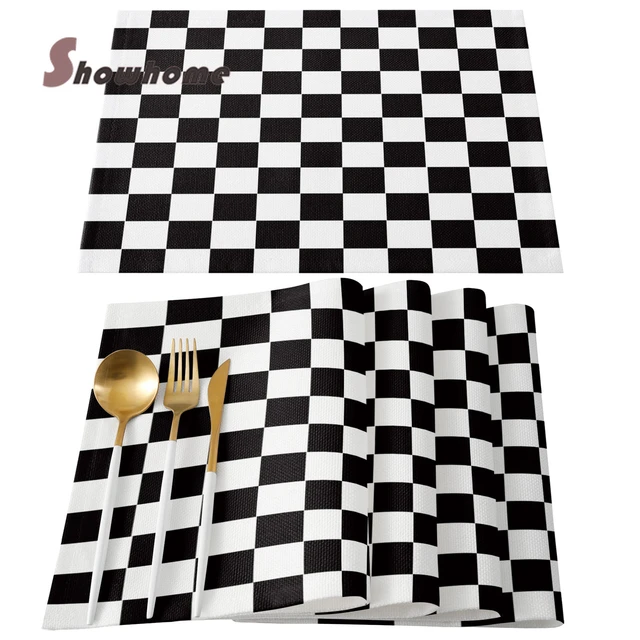 Preto e branco xadrez simples corredor de mesa hotel decoração do casamento  capa de mesa decoração de natal cozinha jantar pano de mesa - AliExpress