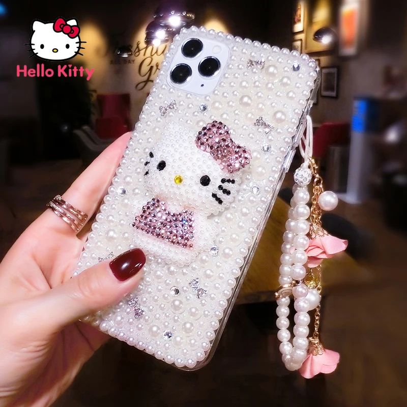 

Hello Kitty for IPhone 7/8P/X/XR/XS/XSMAX/11/12Pro/12mini Personality Rhinestone Luxury Mobile Phone Case