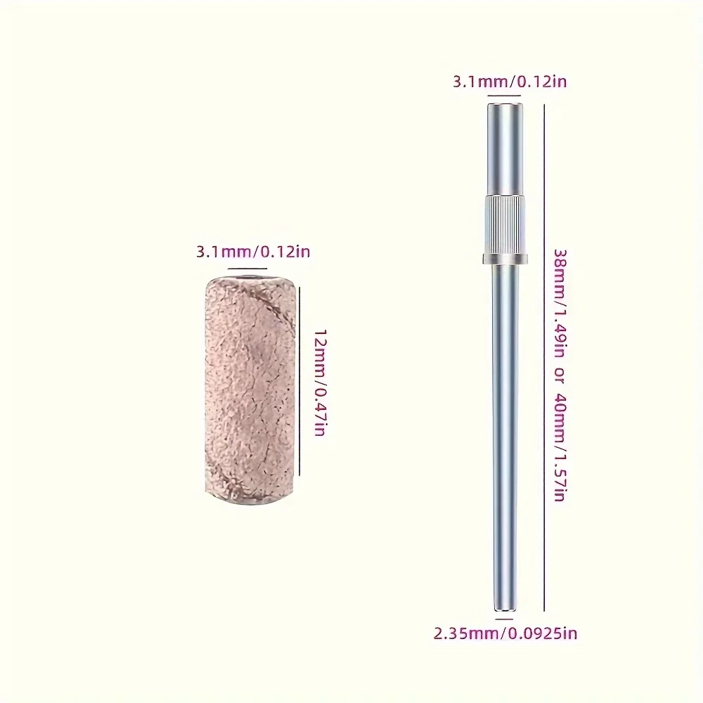 100Pcs Professional Nail Drill Sanding Bands, Unscented Nail Drill Bits for Manicure and Pedicure Tools 6