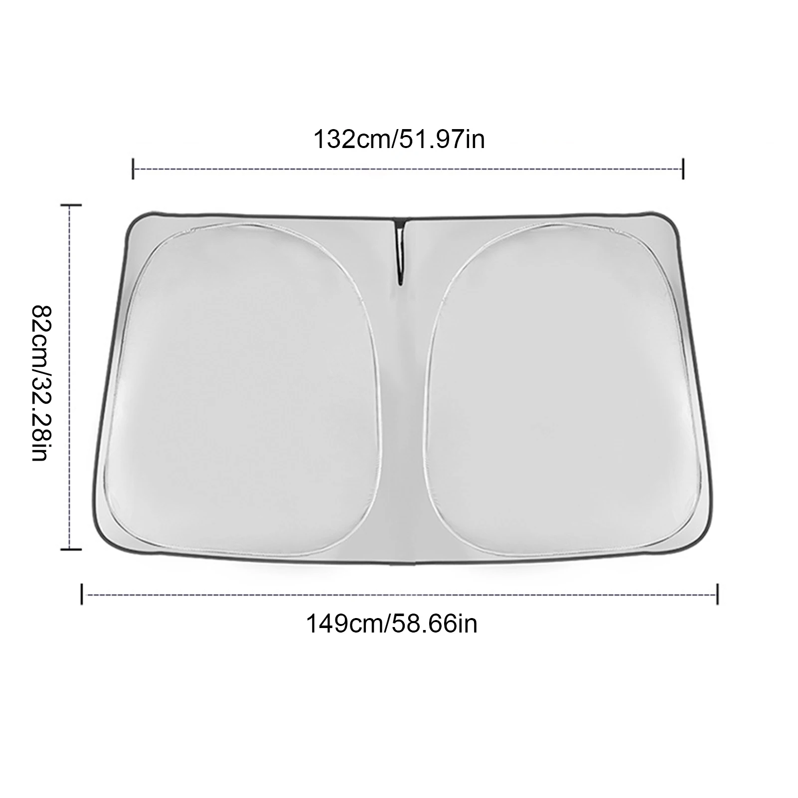Car Windshield Sunshade Summer Sun Protection Heat Insulation Cloth Foldable Car Sun Visor Front Windshield Shade Umbrella