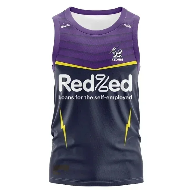 thumbnail image 1 of Camiseta de rugby de local/visitante/entrenamiento/sin mangas Melbourne Storm 2024 - Talla para hombre: S-XXXL (nombre y número personalizados impresos), 1 of 5