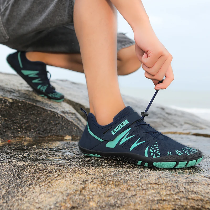 Men Aqua Shoes Cotton Lining Water Shoes Quick-Dry Barefoot Sneakers Upstream Wading Beach Slippers water shoes aqua shoes