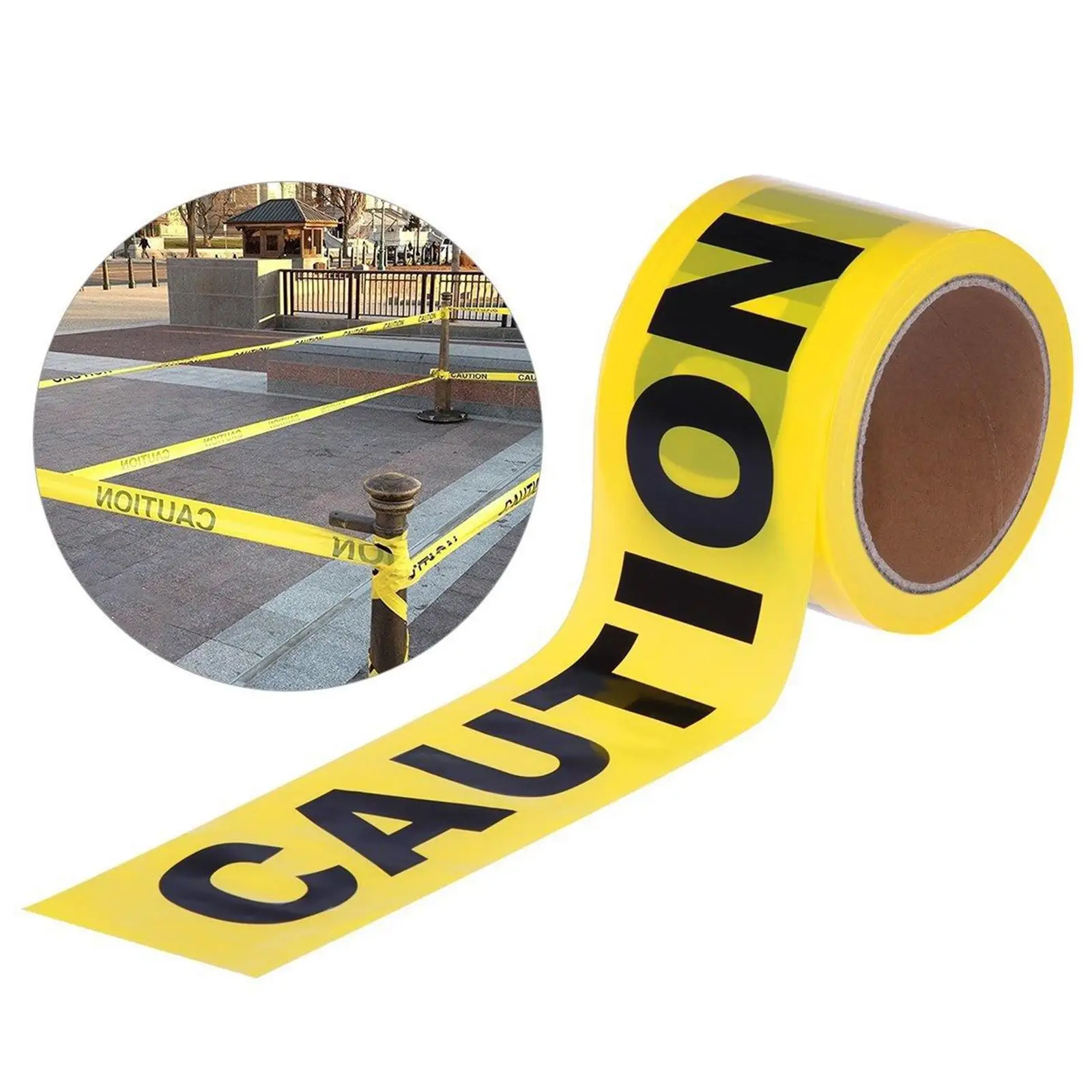 Caution Tape Hazard Warning Tape 3inch 100M Safety Warning Barrier for Workplace Danger Zones Area Crime Scenes Police