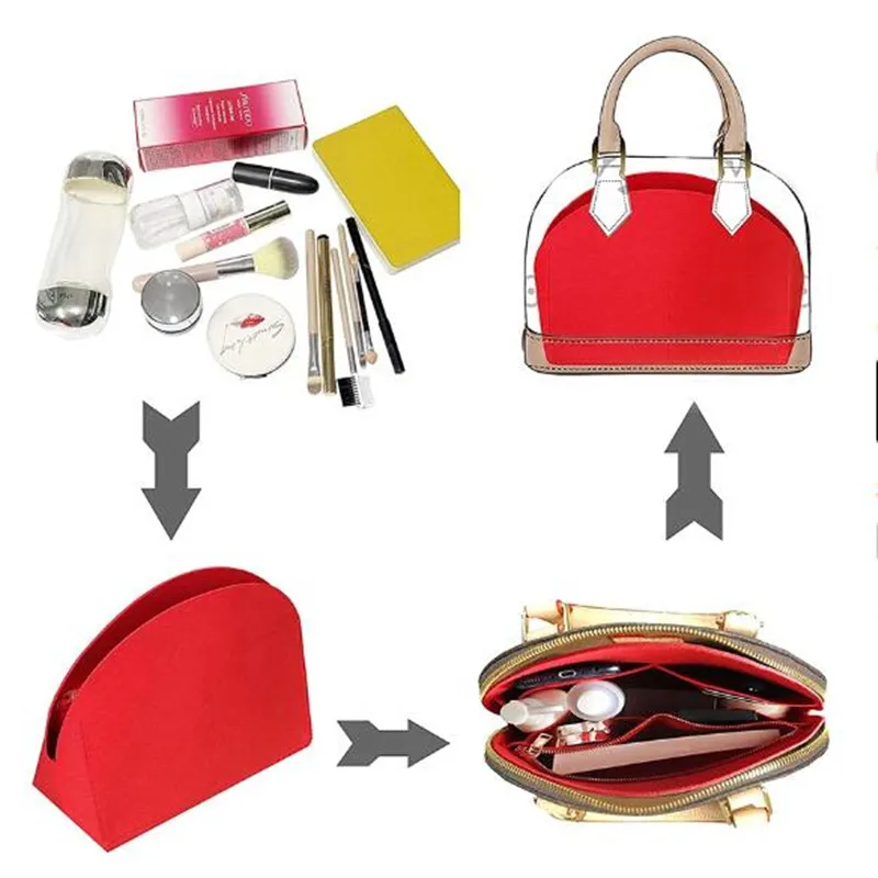 Adatto Per Nano Alma Bb Insert Bags Organizer Borsa Per Il Trucco Borsa Interna Da Viaggio Portatile Base Cosmetica Shaper Shell Organizer