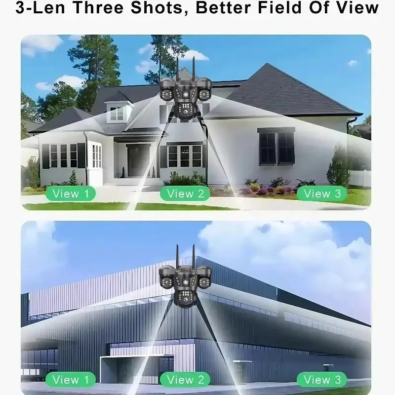 15MP 8K WIFI IP Camera 10X Zoom Triple Lens Outdoor Triple Screen PTZ Cam Waterproof CCTV Auto Tracking Security Surveillance 5
