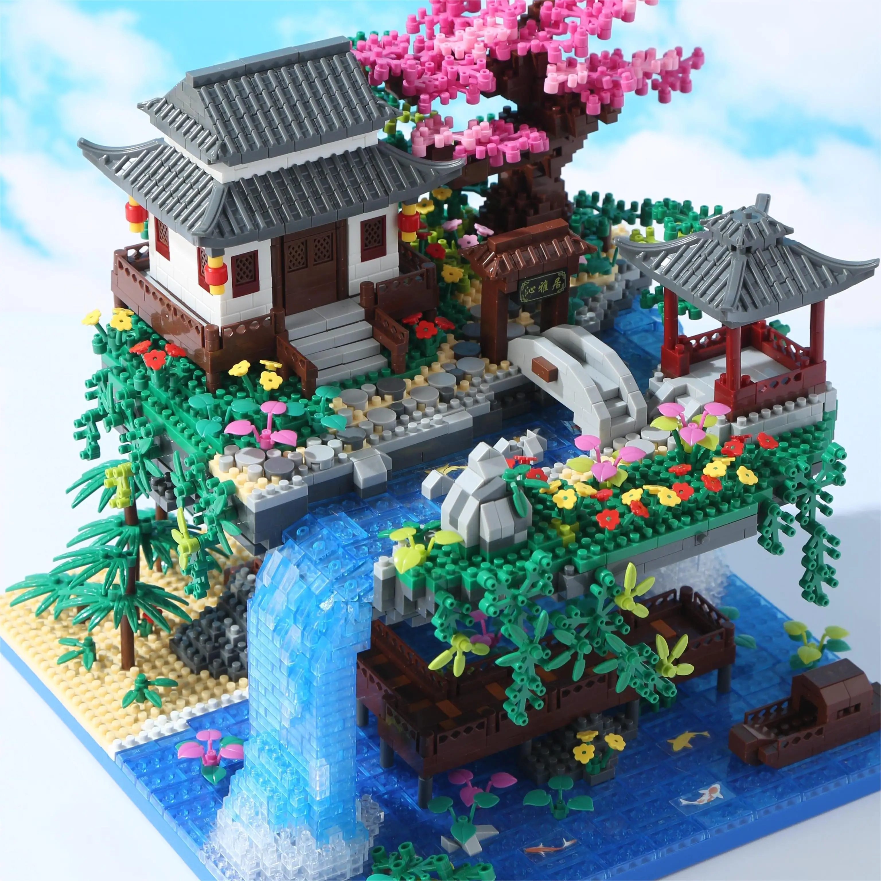 Yushinv Cherry Blossom Tree Building Set,Original Music Type