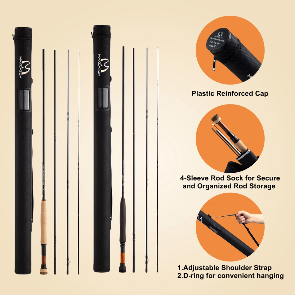 ロッド maxcatch Conpetition Nymph 10FT 2wt Maxcatch Nymphing Fly Rod, 10ft, 2 wt, 3 wt, 4 wt, Graphite