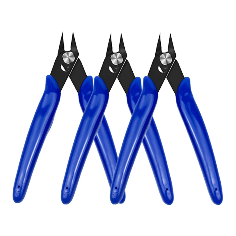 Blue Handle 170 Electronic Pliers Industrial Nozzle Plastic Diagonal Pliers Model Trimming Cutting Hand Moving Tool