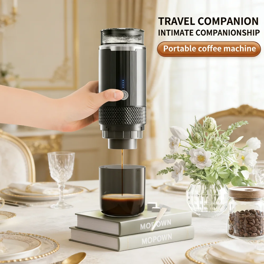 ماكينة قهوة كهربائية محمولة