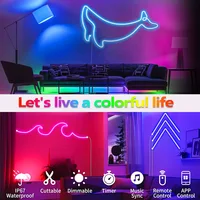TUYA Neon LED Strip Lights 5V 84LEDs/M Silicone Neon Rope Light with Alexa Wifi APP Control Music Sync RGB Strip Tape for Room - Image 5
