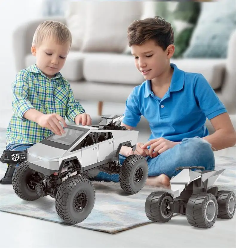 Tesla Cyber Truck Remote Control Car High Speed Alloy Pickup Truck Cross Country Motorcycle Children'S Racing Cars Toys For Kids Gifts 15 Tesla Cyber Truck Remote Control Car High Speed Alloy Pickup Truck Cross Country Motorcycle Children'S Racing Cars Toys For Kids Gifts