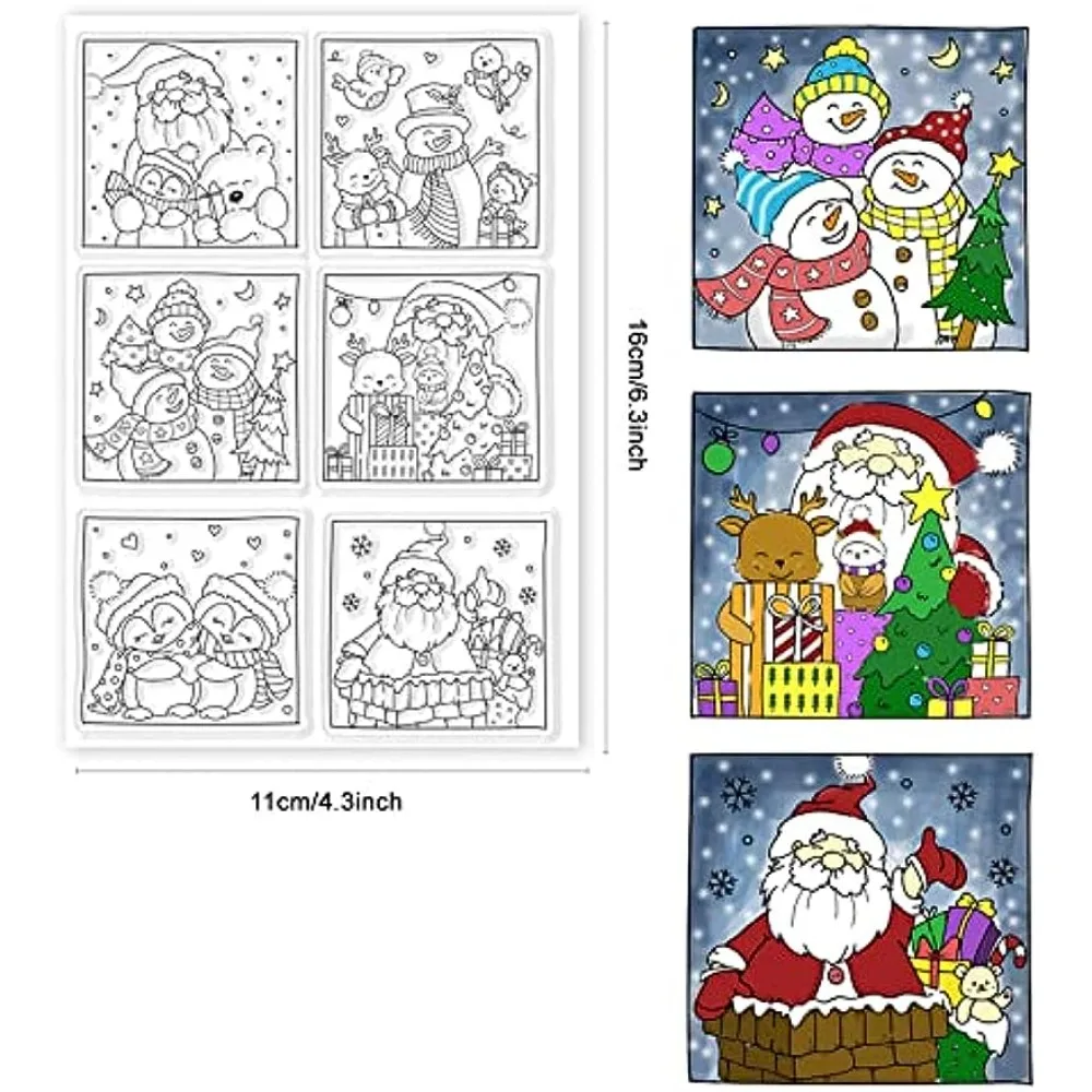 Clear Silicone Stamps Christmas Clear Stamps for Card Making, Santa Claus  Penguin Transparent Silicone Stamps Rubber Scrapbook - AliExpress