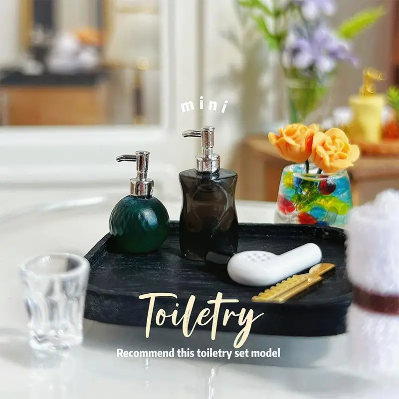 Miniature DIY Dollhouse Toiletry Kit with Realistic Details