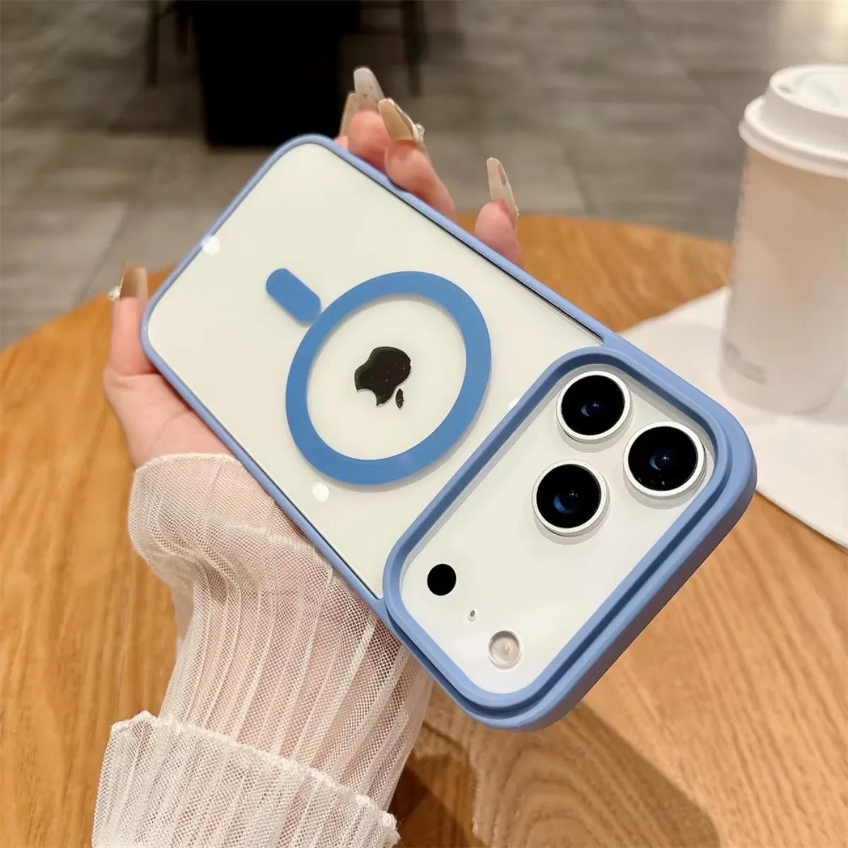 Shockproof Transparent Acrylic MagSafe Magnetic Protective Phone Case