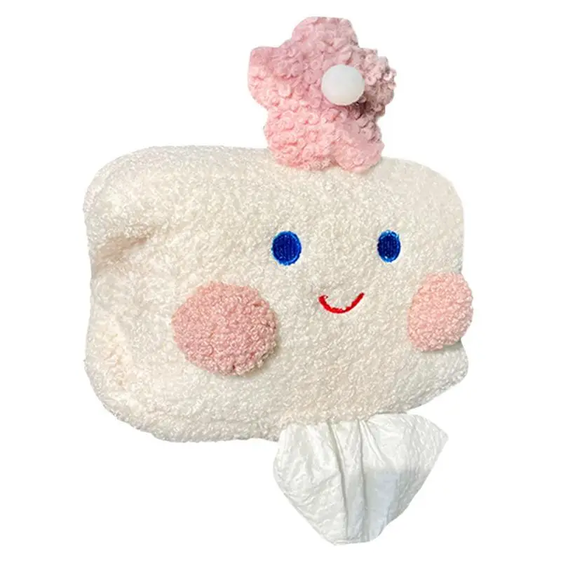 

Soft Tissue Box Holder Cute Plush Tissue Box Holder Napkin Box Decorative Facial Tissue Holder Bathroom Accessories Napkin