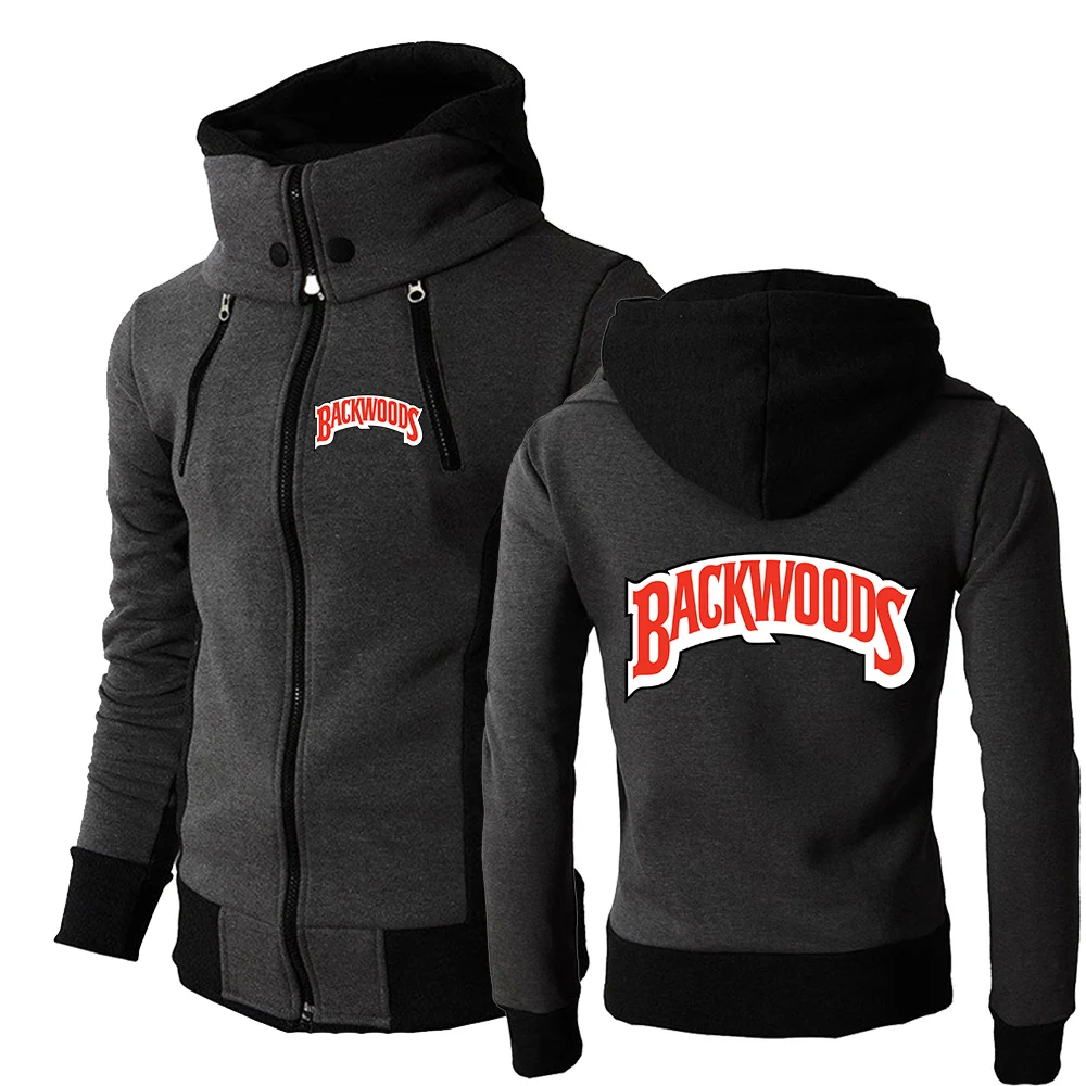 

2023 Spring New Men Backwoods Autumn Chest Zipper Hoodie High-Quality Three-Color Style Comfortable Causal Comfortable Sport Top