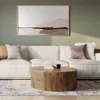 Coffee Table in , 36-Inch Round, Solid Mango Wood Drum Design for Living Room Assembled, coffee table 2