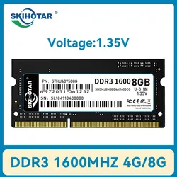 SKIHOTAR DDR3 SoDimm Ram Notebook Memory Module DDR3 4GB 8GB 1333MHZ 1600MHZ PC4 Memoria RAMS