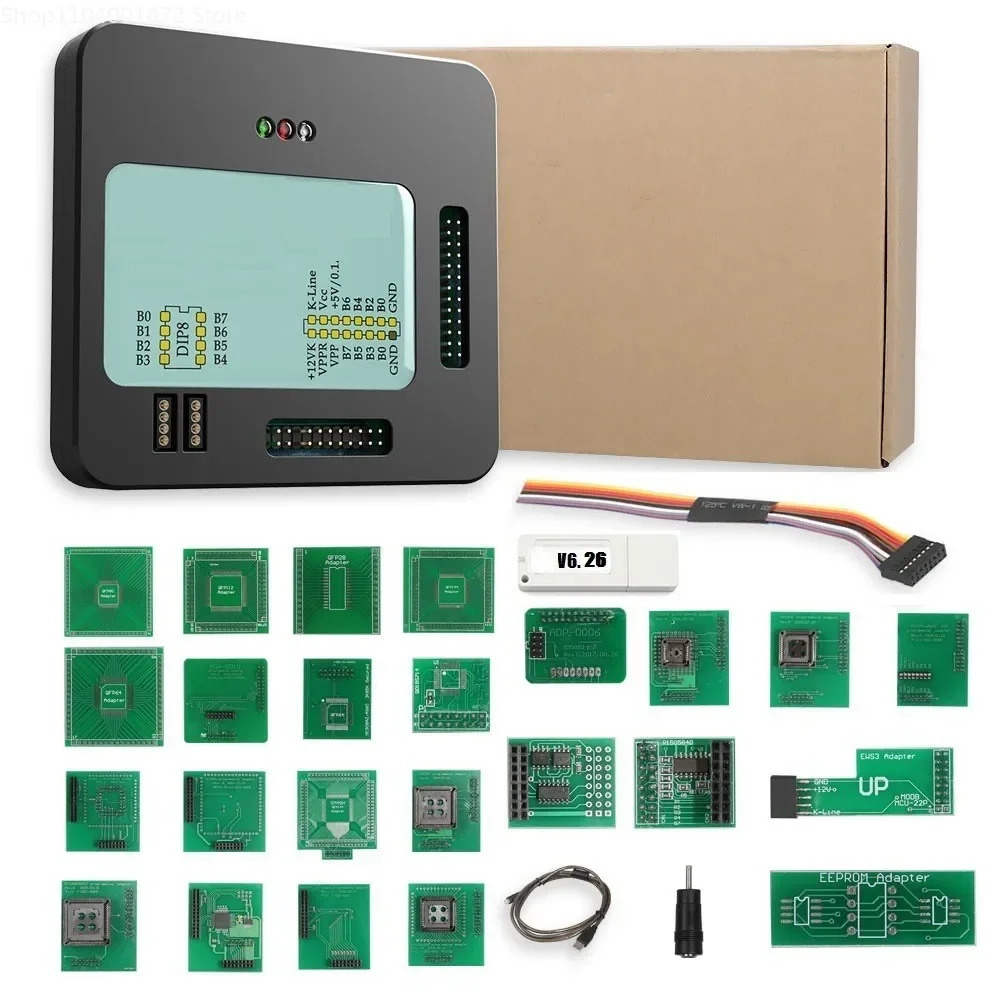 고품질 XProg-M V6.50/6.26/6.12 Xprog 5.84/5.55 자동 ECU 칩 튜닝 프로그래머 도구 (풀 어댑터 USB 동글 포함)