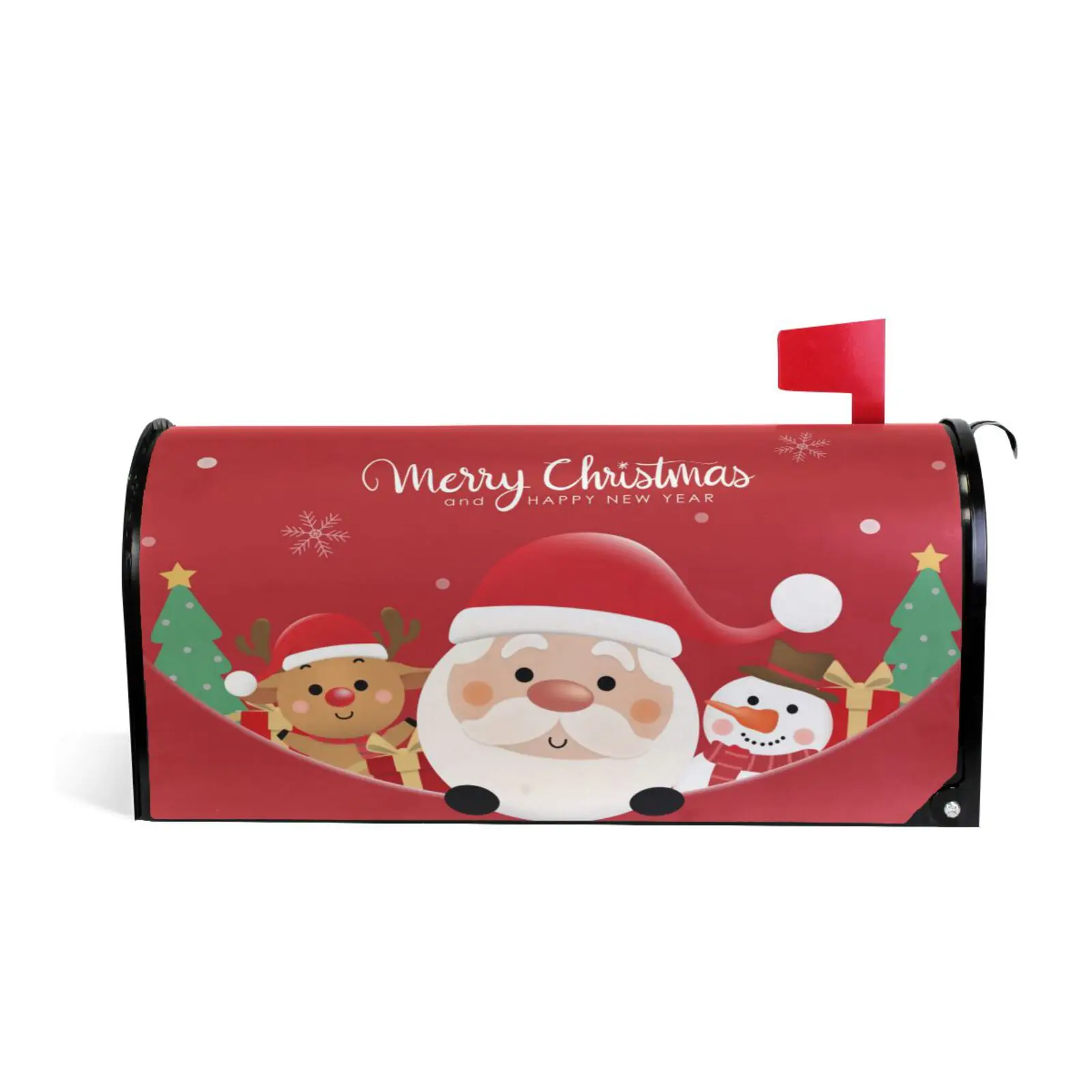 Merry Christmas Pickup Truck Magnetic Mailbox Cover - Standard Size Briarwood Lane Design