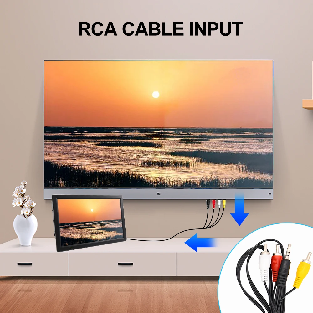 Sc612769643354489aadd6570019a66cb8 14" inches Portable Digital TV, DVB-T2, ATSC, ISDB, Digital Analog Car Television Player, Wireless Screen Share Miracast HDMI Video Player Mallzona