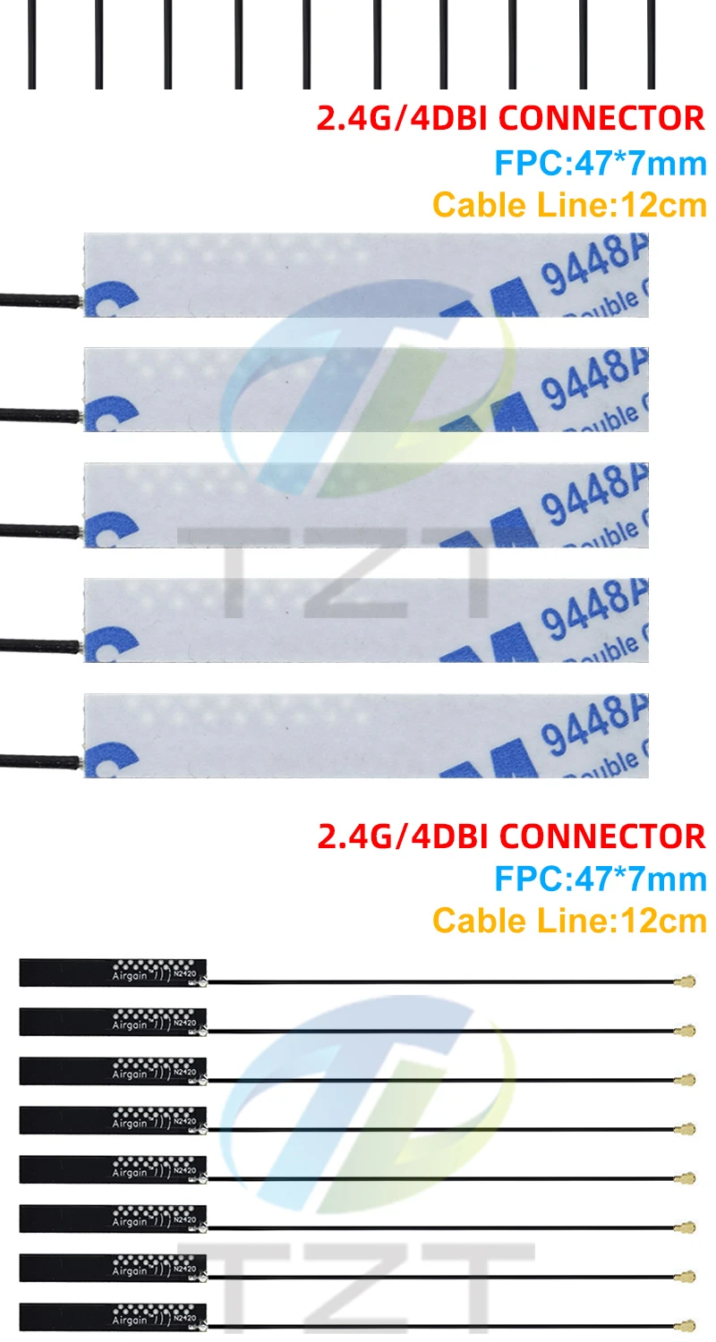 10/30 Stück 2,4 GHz 4dBi WLAN Interne Antenne PCB Eingebaute Omni-Antenne mit UFL-Anschluss – Detail 3