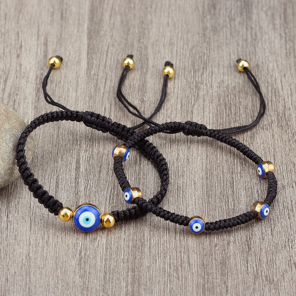 Bracelet Mauvais œil Perles Bleues - Protection Et Chance - Bijou élégant Pour Femmes Et Hommes - Cadeau Symbolique - 14