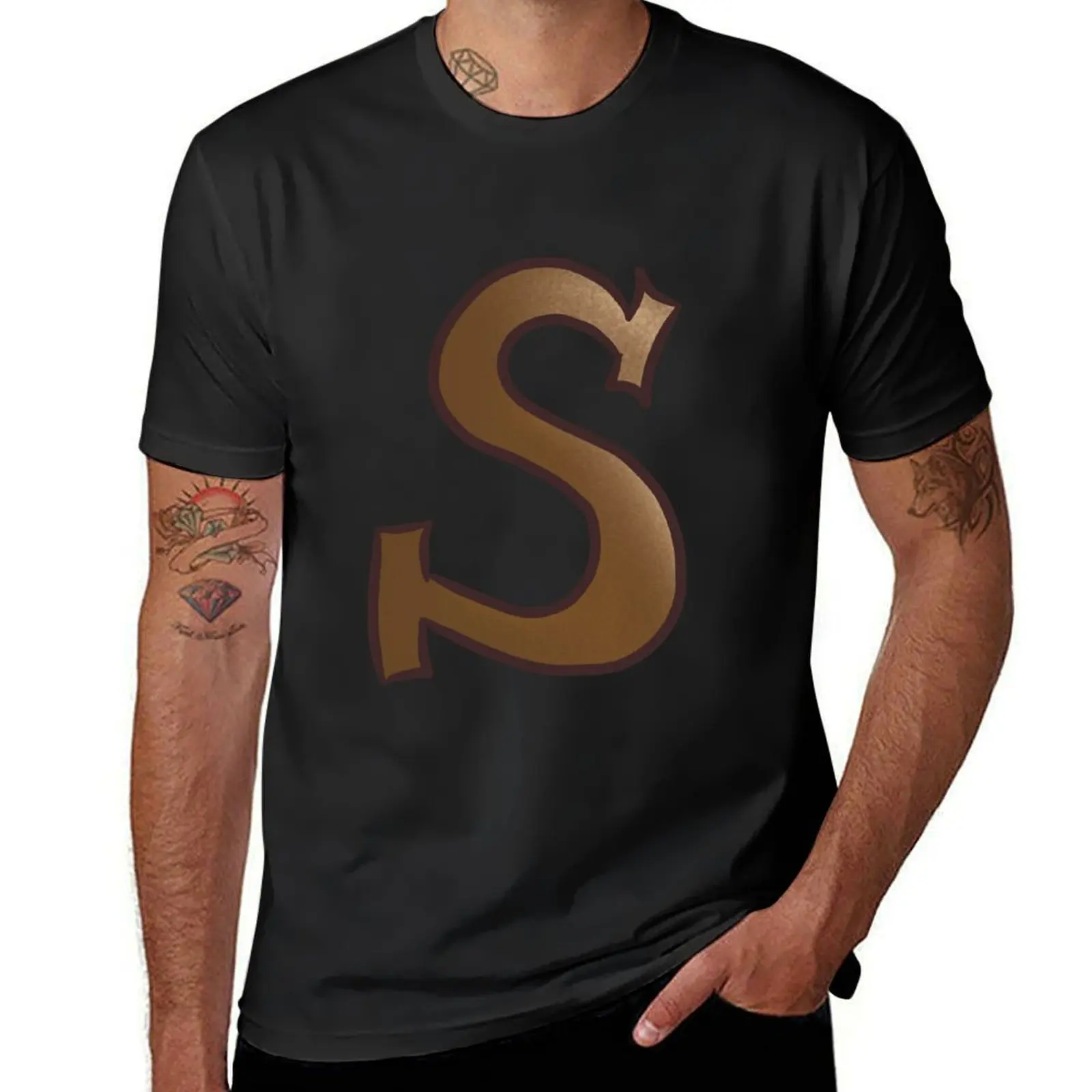 

Sinterklaas fijne chocolate letter S T-Shirt new edition tees vintage clothes plain funny t shirts for men