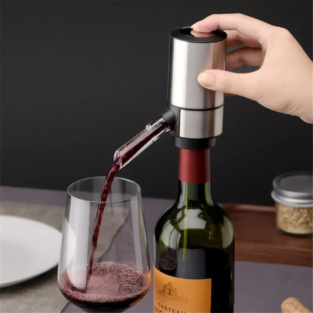 Automatic Wine Dispenser Pump Electric Wine Aerator Pourer with Retractable Tube for Instant Oxidation Wine Aerator Decanter multi functional wine aerator automatic wine decanter electric wine pourer abs material wine stopper gift for wine lover