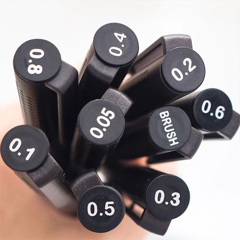 Art Marker Pens 9 Pcs for School Drawing Sketching Journal Writing
