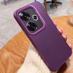 Sleek Metallic Aurora Matte Phone Case for OPPO A3X (IMD purple)