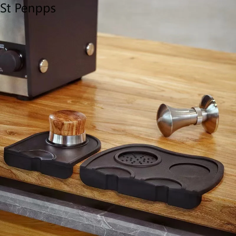 Espresso Coffee Tampers Mat Fluted Coffee Tampering Corner Mat Pad Anti